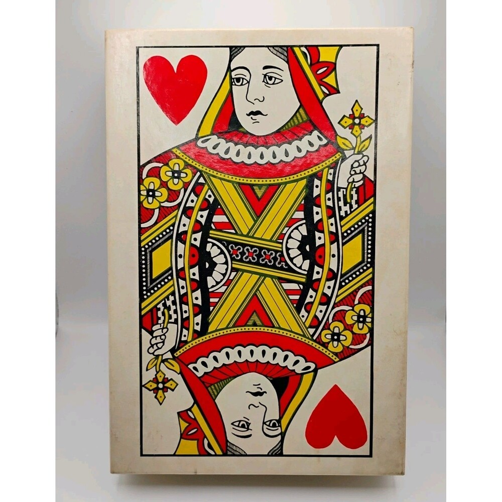 VTG Queen of Hearts Playing Card 2-Sided Puzzle by The Puzzle Factory 1969